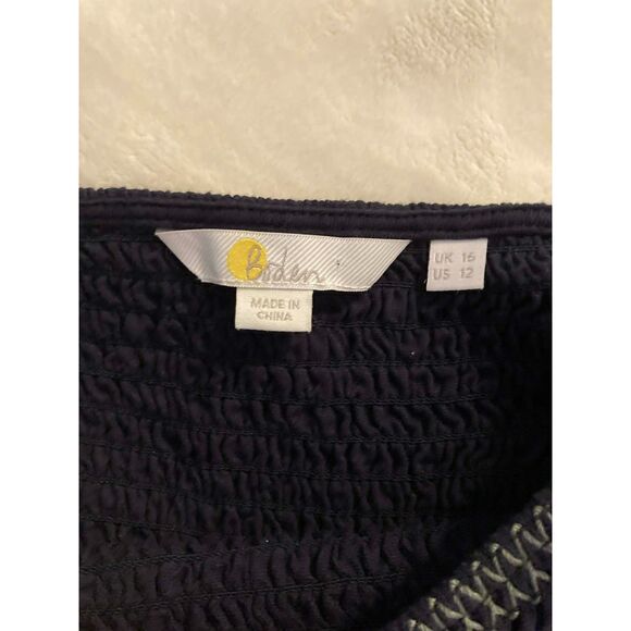 Boden | Rosamund Smocked Long Sleeve Midi Dress w/ pockets | Size 12 - Picture 3 of 6